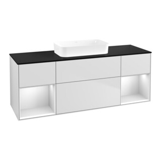 V&B Waschtischunterschrank Finion 160x60,3x50,1cm, Rg wh. m Lac, wh. m Lac