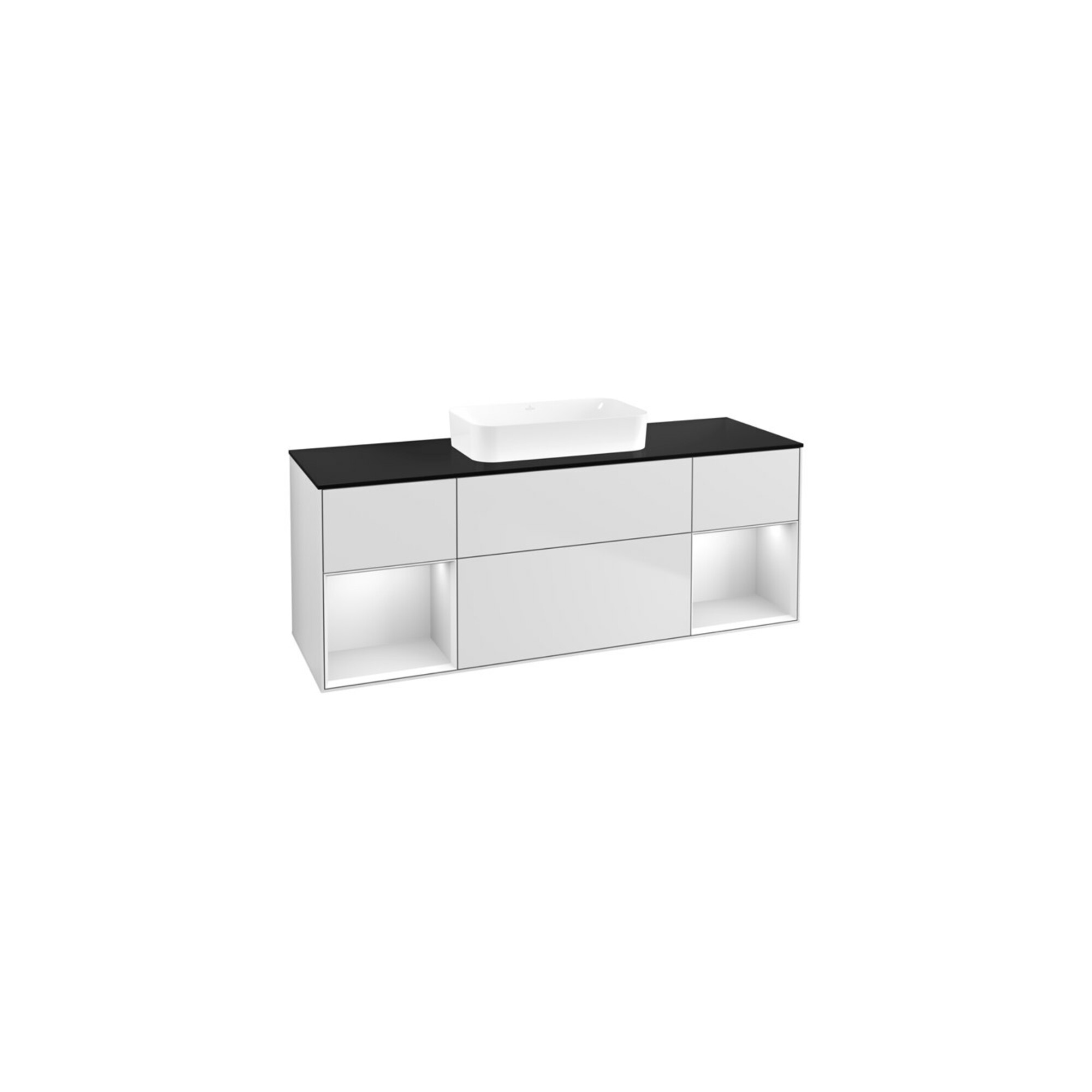 V&B Waschtischunterschrank Finion 160x60,3x50,1cm, Rg wh. m Lac, wh. m Lac ; Villeroy & Boch