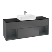 V&B Waschtischunterschrank Finion 160x60, Pl b m, Reg md m Lac, Anthrac. m