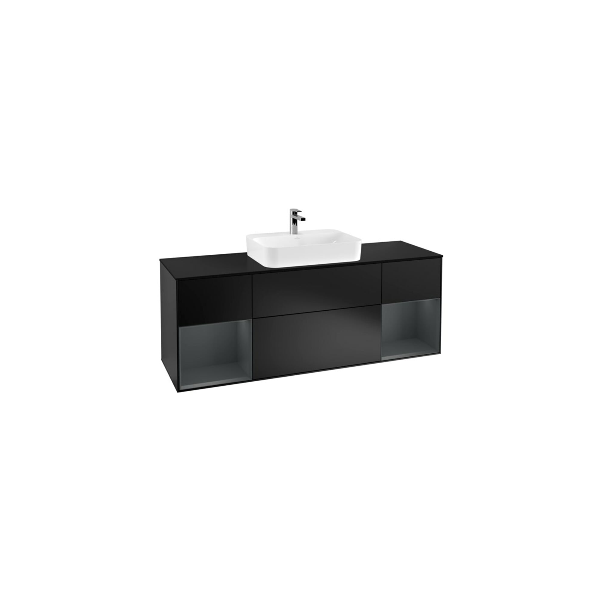 V&B Waschtischunterschrank Finion 160x60, Pl b m, Reg md m Lac, bla m Lac ; Villeroy & Boch