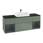 V&B Waschtischunterschrank Finion 160x60, Pl b m, Reg md m Lac, Oli. m Lac