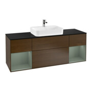 V&B Waschtischunterschrank Finion 160x60, Pl b m, Reg Oli. m Lac, wal ven