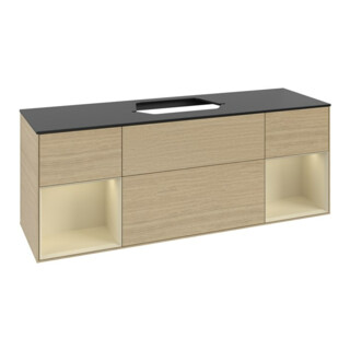 V&B Waschtischunterschrank Finion 160x60, Pl b m, Reg si Gr m Lac, Oa ven