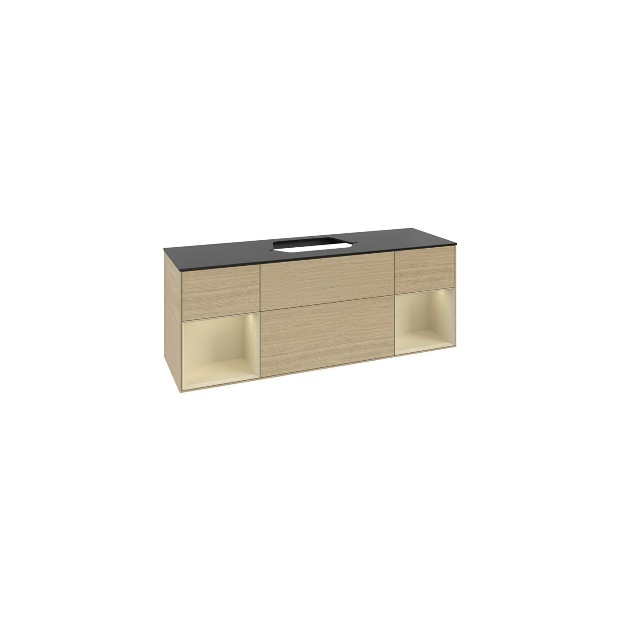 V&B Waschtischunterschrank Finion 160x60, Pl b m, Reg si Gr m Lac, Oa ven ; Villeroy & Boch
