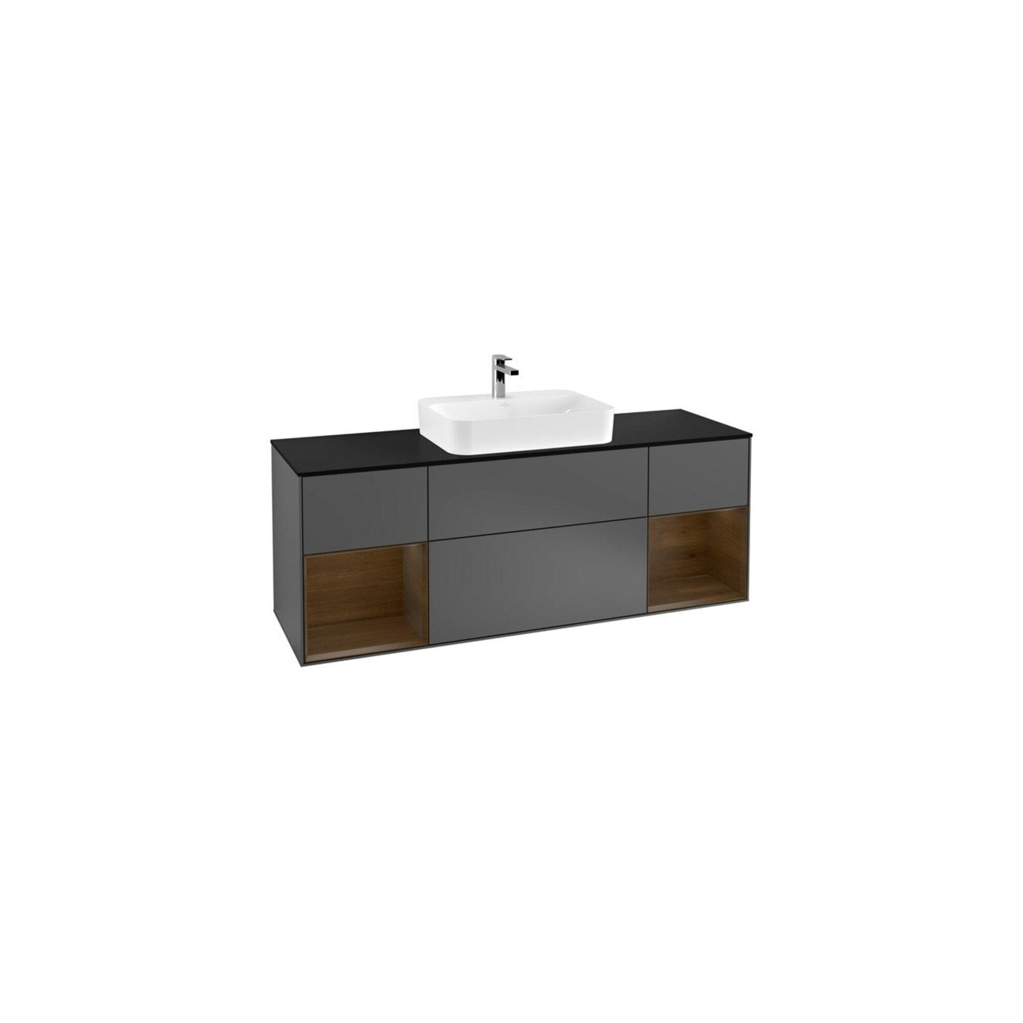 V&B Waschtischunterschrank Finion 160x60, Pl b m, Reg wal ven, Anthrac. m ; Villeroy & Boch