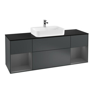V&B Waschtischunterschrank Finion 160x60, Pl b m, Rg A m Lac, md bl. m Lac