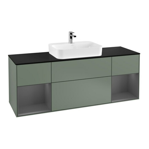 V&B Waschtischunterschrank Finion 160x60, Pl b m, Rg A m Lac, Oli. m Lac