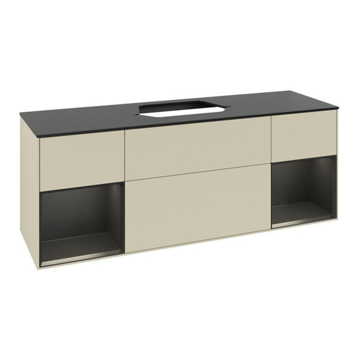V&B Waschtischunterschrank Finion 160x60, Pl b m, Rg b m Lac, si Gr m Lac