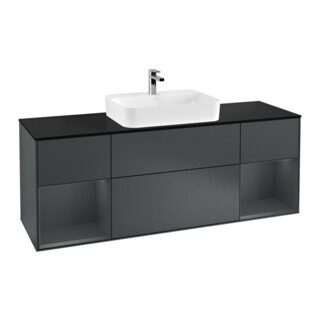 V&B Waschtischunterschrank Finion 160x60, Pl b m, Rg md m La, md bl. m Lac