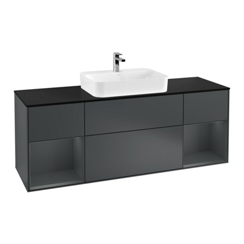 V&B Waschtischunterschrank Finion 160x60, Pl b m, Rg md m La, md bl. m Lac