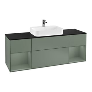 V&B Waschtischunterschrank Finion 160x60, Pl b m, Rg Ol m Lac, Oli. m Lac