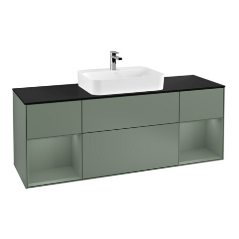 V&B Waschtischunterschrank Finion 160x60, Pl b m, Rg Ol m Lac, Oli. m Lac