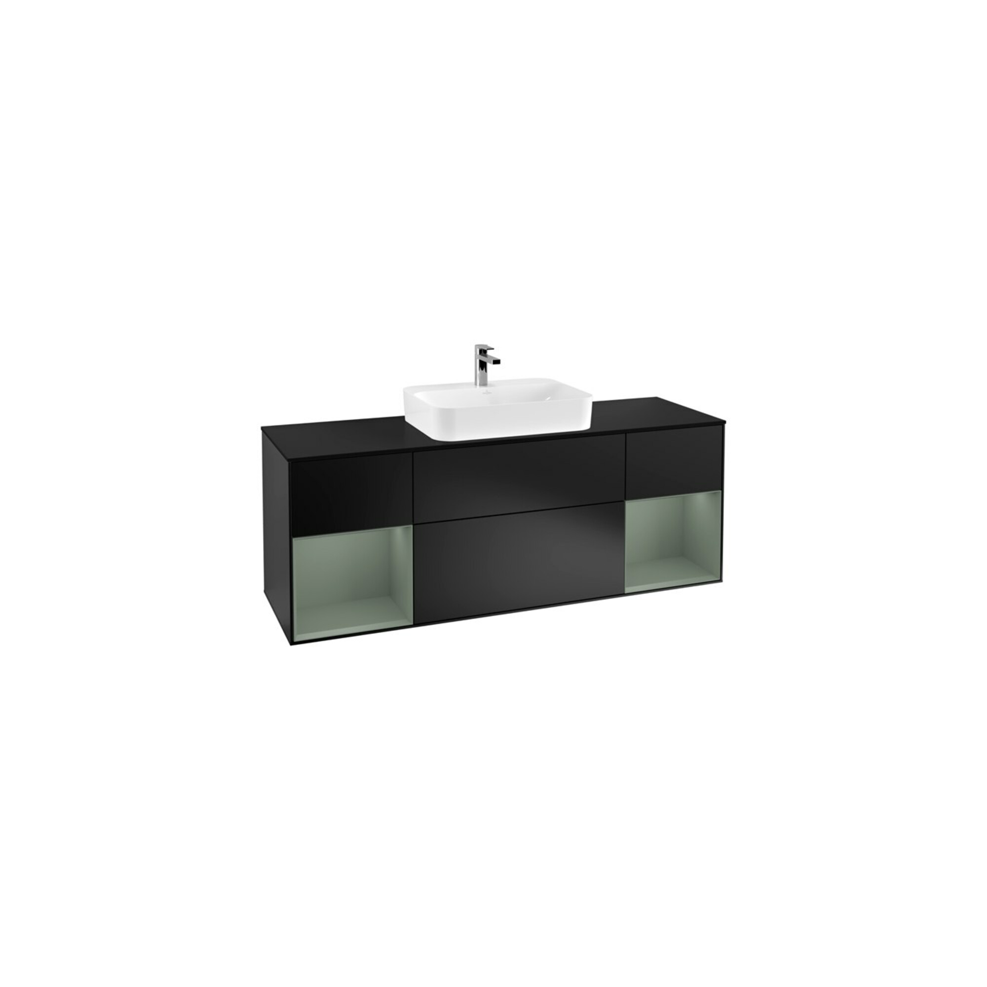 V&B Waschtischunterschrank Finion 160x60, Pl b m, Rg Oli. m Lac, bla m Lac ; Villeroy & Boch