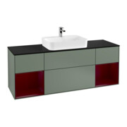V&B Waschtischunterschrank Finion 160x60, Pl b m, Rg Peo m Lac, Oli. m Lac