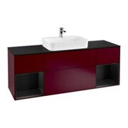 V&B Waschtischunterschrank Finion 160x60, Pl bla m, Reg bla m Lac, Peo m
