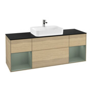 V&B Waschtischunterschrank Finion 160x60, Pl bla m, Reg Oli. m Lac, Oa ven