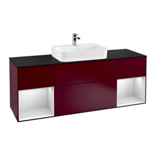 V&B Waschtischunterschrank Finion 160x60, Pl bla m, Reg wh. m Lac, Peo m