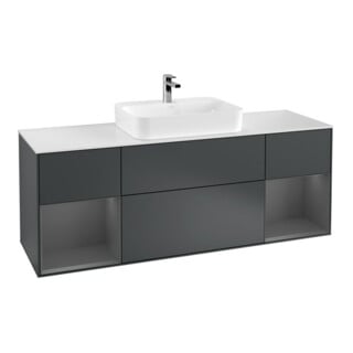 V&B Waschtischunterschrank Finion 160x60, Pl w m, Rg A m Lac, md bl. m Lac