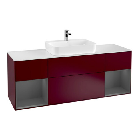 V&B Waschtischunterschrank Finion 160x60, Pl w m, Rg Anthrac. m Lac, Peo m