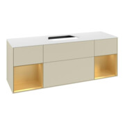 V&B Waschtischunterschrank Finion 160x60, Pl w m, Rg g m Lac, si Gr m Lac