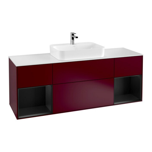 V&B Waschtischunterschrank Finion 160x60, Pl wh. m, Reg bla m Lac, Peo m