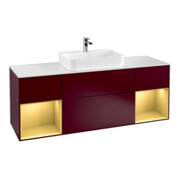 V&B Waschtischunterschrank Finion 160x60, Pl wh. m, Reg gol m Lac, Peo m