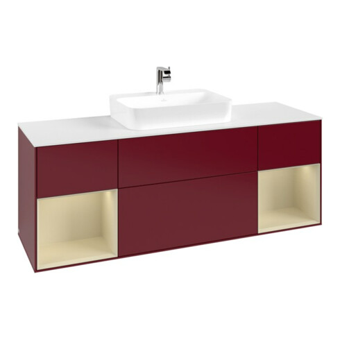 V&B Waschtischunterschrank Finion 160x60, Pl wh. m, Reg si Gr m Lac, Peo m