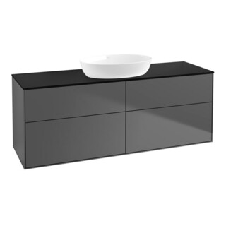 V&B Waschtischunterschrank Finion 160x60cm, Abd.-Pl. bla m, Anthrac. matt