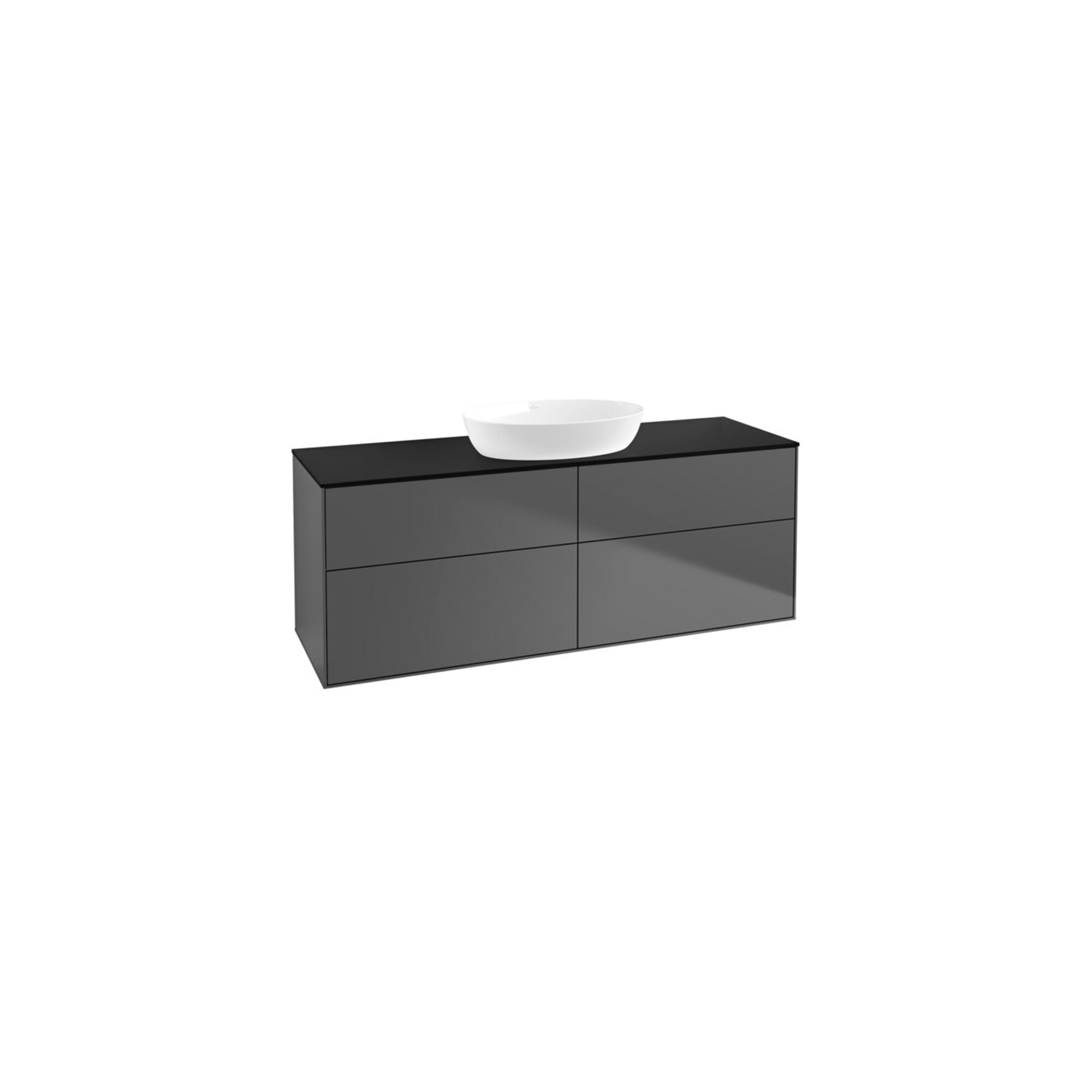 V&B Waschtischunterschrank Finion 160x60cm, Abd.-Pl. bla m, Anthrac. matt ; Villeroy & Boch
