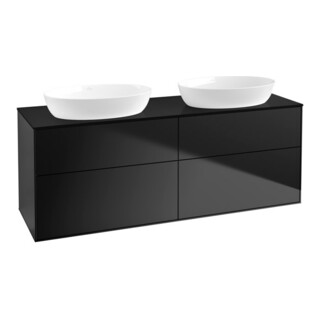 V&B Waschtischunterschrank Finion 160x60cm, Abd.-Pl. bla m, bla m lacquer