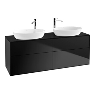 V&B Waschtischunterschrank Finion 160x60cm, Abd.-Pl. bla m, bla m lacquer