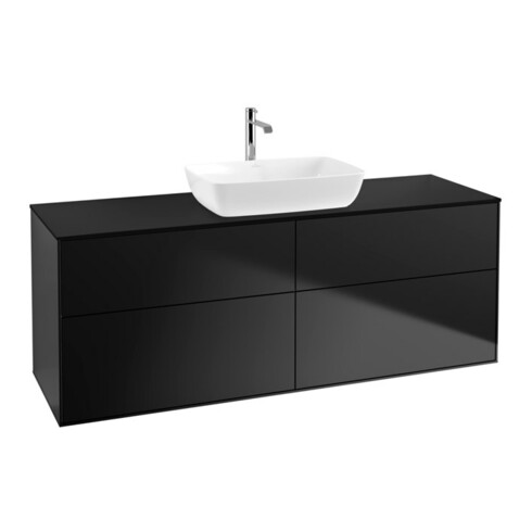 V&B Waschtischunterschrank Finion 160x60cm, Abd.-Pl. bla m, bla m lacquer