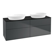 V&B Waschtischunterschrank Finion 160x60cm, Abd.-Pl. bla m, md bl. m Lac