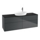V&B Waschtischunterschrank Finion 160x60cm, Abd.-Pl. bla m, md bl. m Lac-1