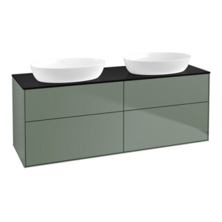 V&B Waschtischunterschrank Finion 160x60cm, Abd.-Pl. bla m, Oli. m Lacquer