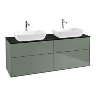 V&B Waschtischunterschrank Finion 160x60cm, Abd.-Pl. bla m, Oli. m Lacquer