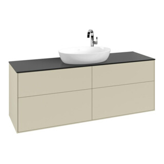 V&B Waschtischunterschrank Finion 160x60cm, Abd.-Pl. bla m, si Gr m Lac