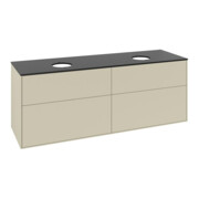 V&B Waschtischunterschrank Finion 160x60cm, Abd.-Pl. bla m, si Gr m Lac