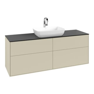 V&B Waschtischunterschrank Finion 160x60cm, Abd.-Pl. bla m, si Gr m Lac