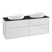 V&B Waschtischunterschrank Finion 160x60cm, Abd.-Pl. bla m, wh. m lacquer