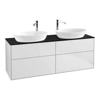 V&B Waschtischunterschrank Finion 160x60cm, Abd.-Pl. bla m, wh. m lacquer