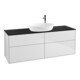 V&B Waschtischunterschrank Finion 160x60cm, Abd.-Pl. bla m, wh. m lacquer-1