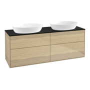 V&B Waschtischunterschrank Finion 160x60cm, Abd.-Pl. bla matt, Oak Veneer
