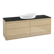 V&B Waschtischunterschrank Finion 160x60cm, Abd.-Pl. bla matt, Oak Veneer
