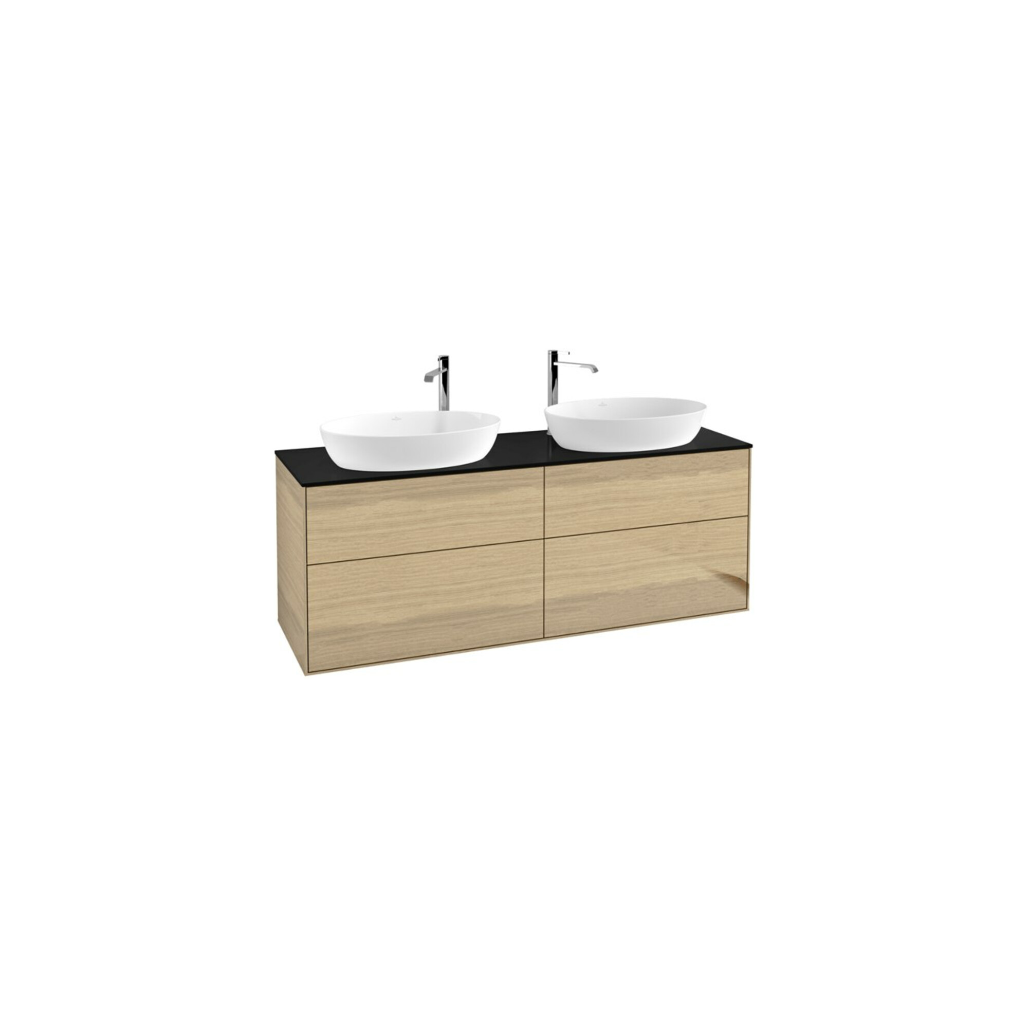 V&B Waschtischunterschrank Finion 160x60cm, Abd.-Pl. bla matt, Oak Veneer ; Villeroy & Boch