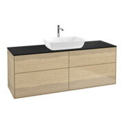 V&B Waschtischunterschrank Finion 160x60cm, Abd.-Pl. bla matt, Oak Veneer