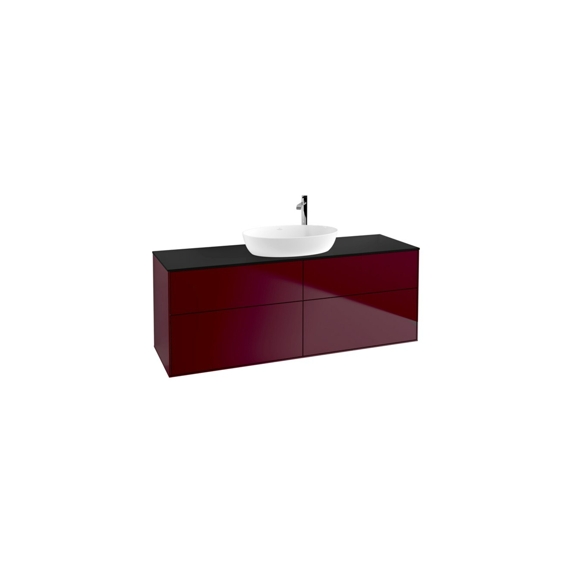 V&B Waschtischunterschrank Finion 160x60cm, Abd.-Pl. bla matt, Peony Matt ; Villeroy & Boch