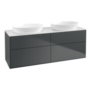 V&B Waschtischunterschrank Finion 160x60cm, Abd.-Pl. wh. m, md bl. m Lac