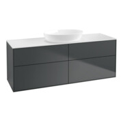 V&B Waschtischunterschrank Finion 160x60cm, Abd.-Pl. wh. m, md bl. m Lac