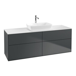 V&B Waschtischunterschrank Finion 160x60cm, Abd.-Pl. wh. m, md bl. m Lac